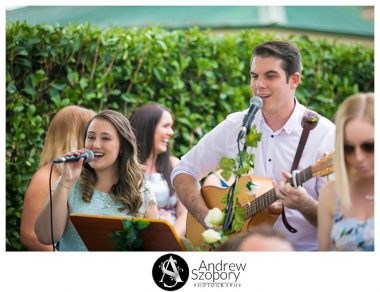 Tom and Kate white clover music singing pre wedding